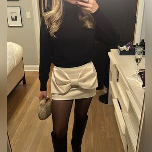 Zara satin bow skirt